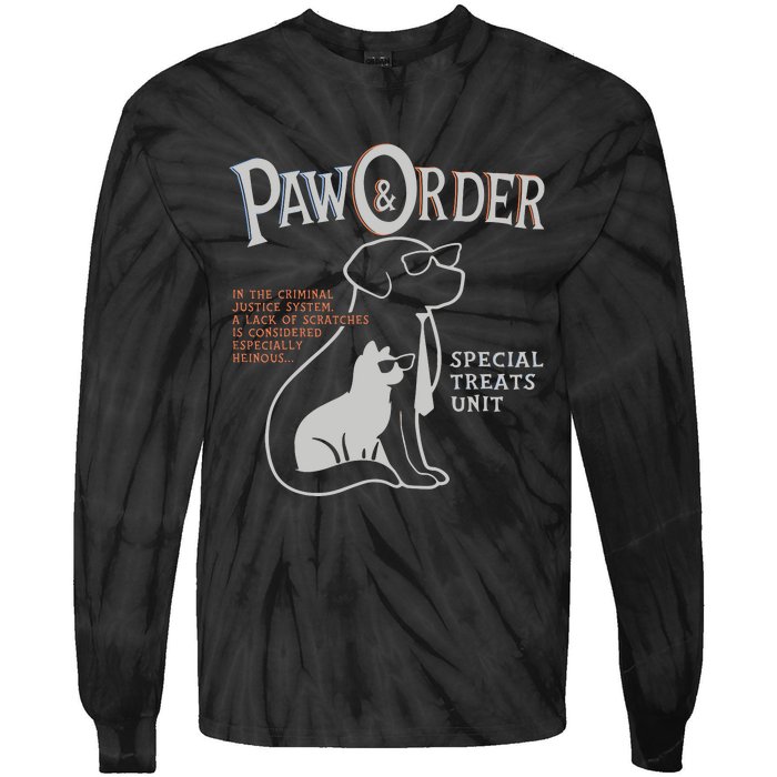 Paw And Order Special Feline Unit Pets Training Dog Cat Tie-Dye Long Sleeve Shirt