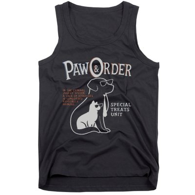 Paw And Order Special Feline Unit Pets Training Dog Cat Tank Top