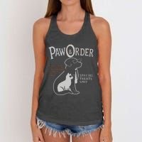 Paw And Order Special Feline Unit Pets Training Dog Cat Women's Knotted Racerback Tank