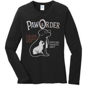 Paw And Order Special Feline Unit Pets Training Dog Cat Ladies Long Sleeve Shirt