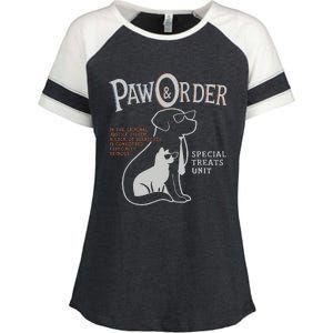 Paw And Order Special Feline Unit Pets Training Dog Cat Enza Ladies Jersey Colorblock Tee