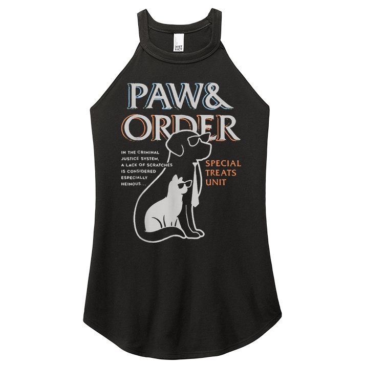 Paw and Order Special Training Dog And Cat Women's Perfect Tri Rocker Tank