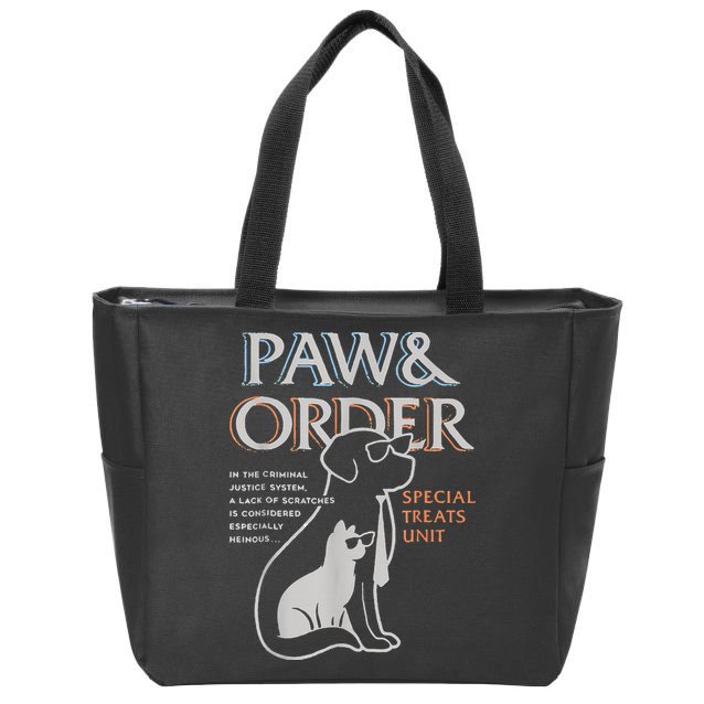 Paw and Order Special Training Dog And Cat Zip Tote Bag