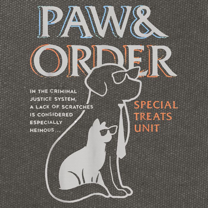 Paw and Order Special Training Dog And Cat Cotton Canvas Backpack