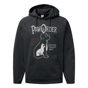 Paw And Order Special Feline Unit Pets Training Dog Cat Performance Fleece Hoodie