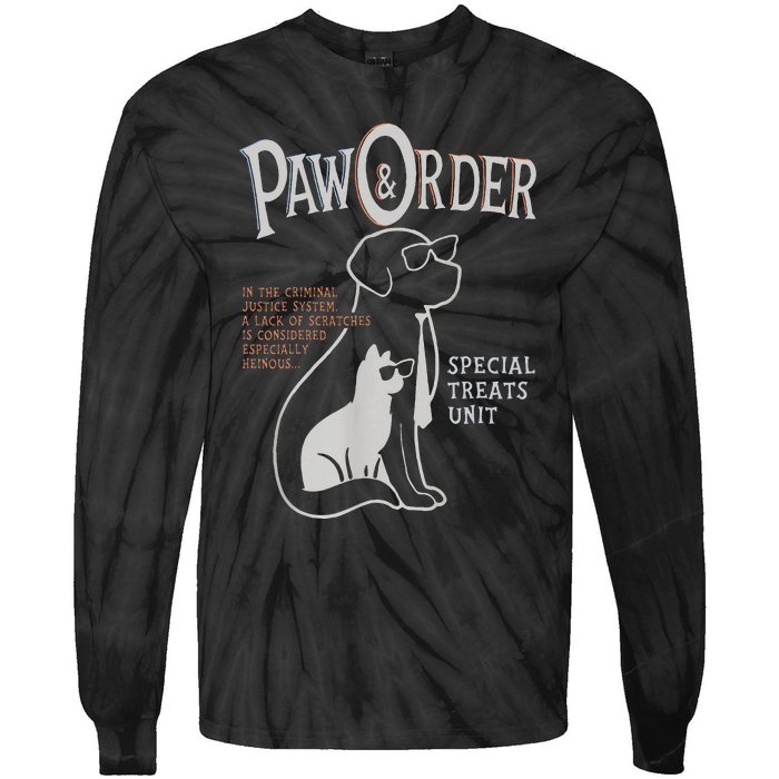 Paw And Order Special Feline Unit Pets Training Dog Cat Tie-Dye Long Sleeve Shirt