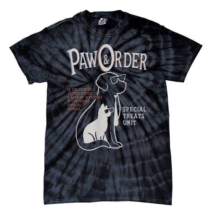 Paw And Order Special Feline Unit Pets Training Dog Cat Tie-Dye T-Shirt