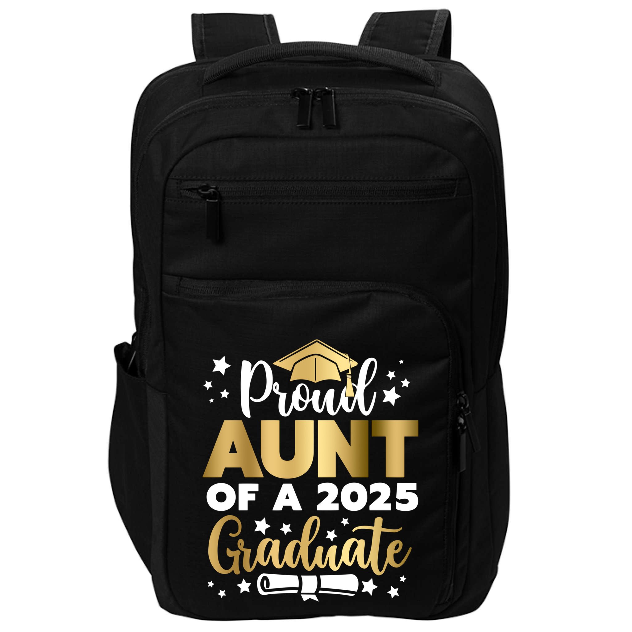 Proud Aunt Of A 2025 Graduate Auntie Senior 2025 Cute Gift Impact Tech Backpack