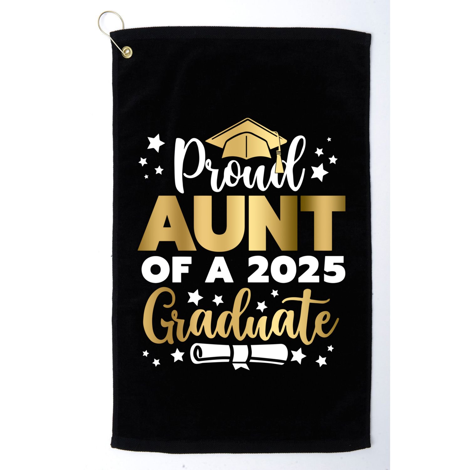 Proud Aunt Of A 2025 Graduate Auntie Senior 2025 Cute Gift Golf Towel