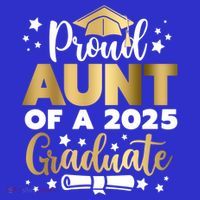Proud Aunt Of A 2025 Graduate Auntie Senior 2025 Cute Gift Tall T-Shirt