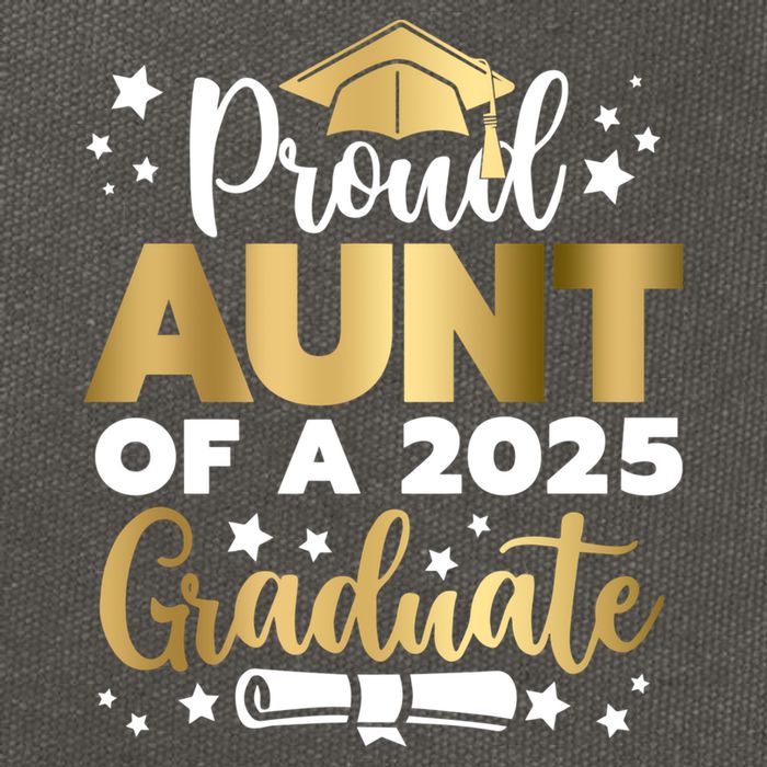 Proud Aunt Of A 2025 Graduate Auntie Senior 2025 Cute Gift Cotton Canvas Backpack