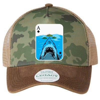 Poker Ace Of Spades Shark Hunting Fish Texas HoldEm Poker Cool Gift Legacy Tie Dye Trucker Hat