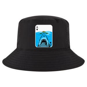 Poker Ace Of Spades Shark Hunting Fish Texas HoldEm Poker Cool Gift Cool Comfort Performance Bucket Hat