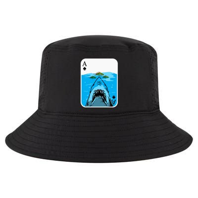 Poker Ace Of Spades Shark Hunting Fish Texas HoldEm Poker Cool Gift Cool Comfort Performance Bucket Hat