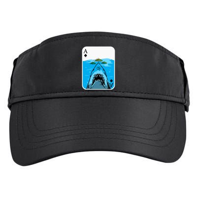 Poker Ace Of Spades Shark Hunting Fish Texas HoldEm Poker Cool Gift Adult Drive Performance Visor