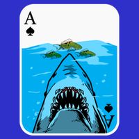 Poker Ace Of Spades Shark Hunting Fish Texas HoldEm Poker Cool Gift Zip Tote Bag