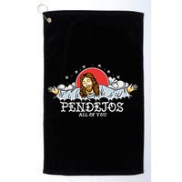 Pendejos All Of You Jesus Sarcastic Humor God Golf Towel