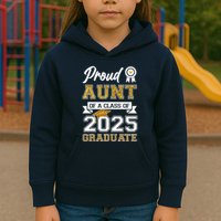 Proud Aunt Of A Class Of 2025 Graduate Kids Hoodie