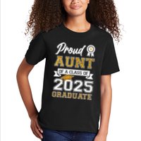Proud Aunt Of A Class Of 2025 Graduate Kids T-Shirt