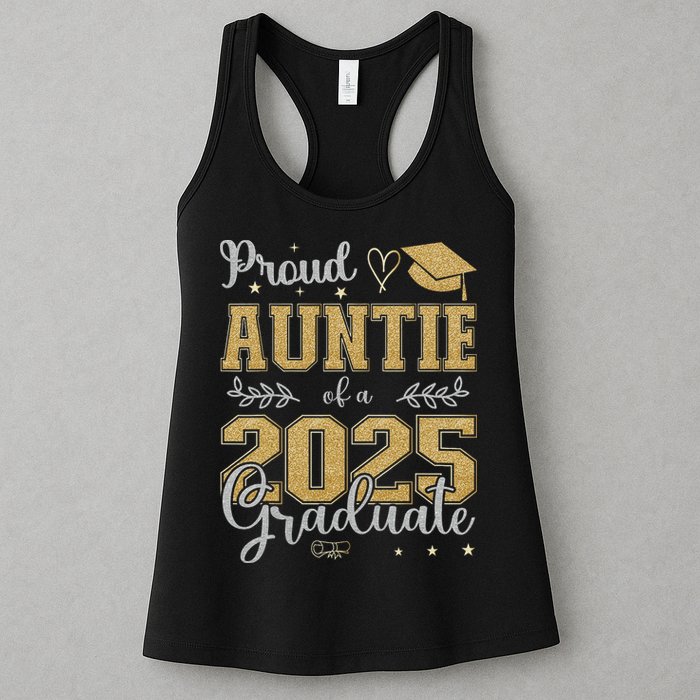 Proud Auntie Of A Class Of 2025 Graduate For Graduation Womens Tank Top
