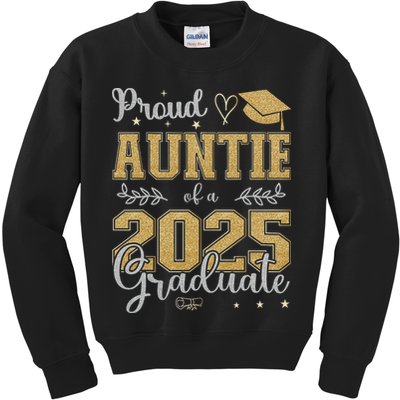 Proud Auntie Of A Class Of 2025 Graduate For Graduation Kids Sweatshirt