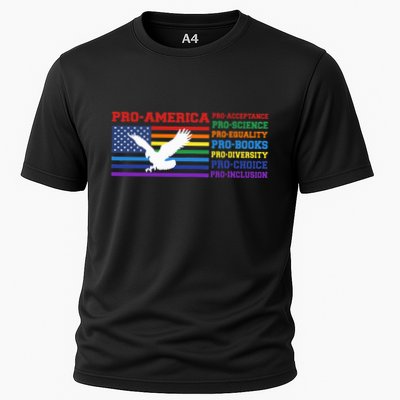 Pro America Pro Acceptance Pro Science Pro Equality Pro Book Cooling Performance Crew T-Shirt