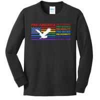 Pro America Pro Acceptance Pro Science Pro Equality Pro Book Kids Long Sleeve Shirt