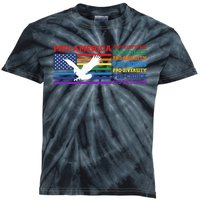 Pro America Pro Acceptance Pro Science Pro Equality Pro Book Kids Tie-Dye T-Shirt