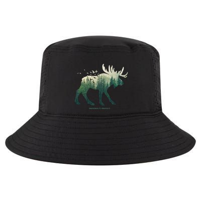 Preserve And Protect Vintage National Park Moose Gift Cool Comfort Performance Bucket Hat