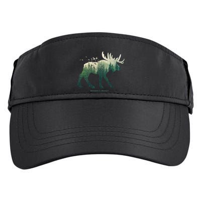 Preserve And Protect Vintage National Park Moose Gift Adult Drive Performance Visor
