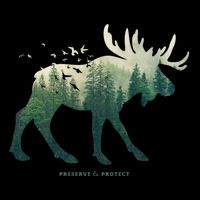 Preserve And Protect Vintage National Park Moose Gift Bucket Hat