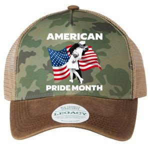 Patriotic American Pride Month Classic Wwii Soldier Kissing Nurse Legacy Tie Dye Trucker Hat