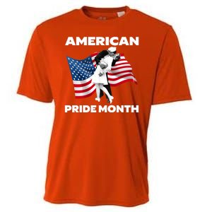 Patriotic American Pride Month Classic Wwii Soldier Kissing Nurse Cooling Performance Crew T-Shirt