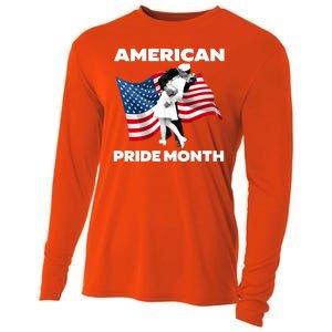 Patriotic American Pride Month Classic Wwii Soldier Kissing Nurse Cooling Performance Long Sleeve Crew