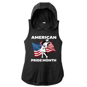 Patriotic American Pride Month Classic Wwii Soldier Kissing Nurse Ladies PosiCharge Tri-Blend Wicking Draft Hoodie Tank