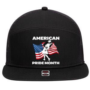 Patriotic American Pride Month Classic Wwii Soldier Kissing Nurse 7 Panel Mesh Trucker Snapback Hat