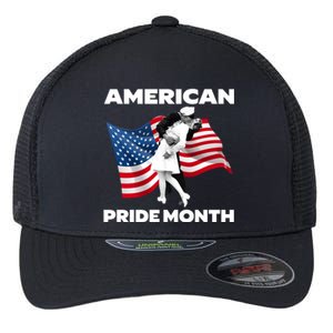 Patriotic American Pride Month Classic Wwii Soldier Kissing Nurse Flexfit Unipanel Trucker Cap