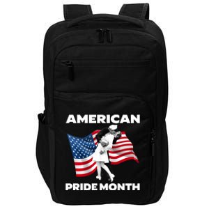 Patriotic American Pride Month Classic Wwii Soldier Kissing Nurse Impact Tech Backpack