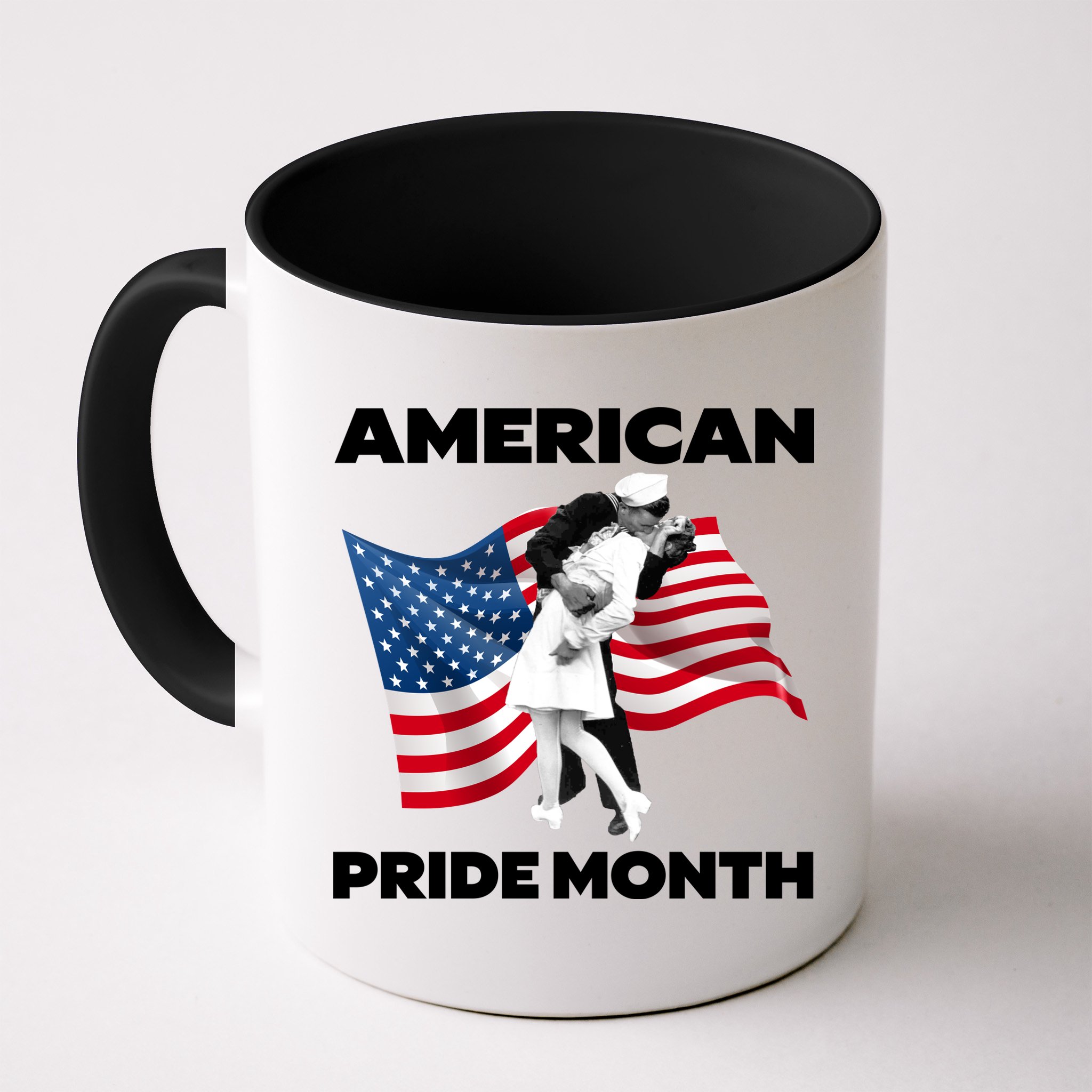 Patriotic American Pride Month Classic Wwii Soldier Kissing Nurse Mug