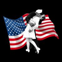 Patriotic American Pride Month Classic Wwii Soldier Kissing Nurse Mug