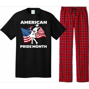 Patriotic American Pride Month Classic Wwii Soldier Kissing Nurse Pajama Set