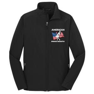 Patriotic American Pride Month Classic Wwii Soldier Kissing Nurse Core Soft Shell Jacket