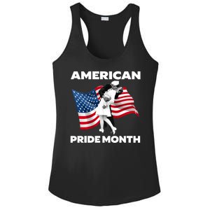 Patriotic American Pride Month Classic Wwii Soldier Kissing Nurse Ladies PosiCharge Competitor Racerback Tank