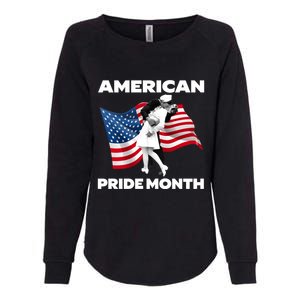 Patriotic American Pride Month Classic Wwii Soldier Kissing Nurse Womens California Wash Sweatshirt