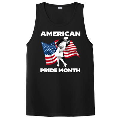 Patriotic American Pride Month Classic Wwii Soldier Kissing Nurse PosiCharge Competitor Tank