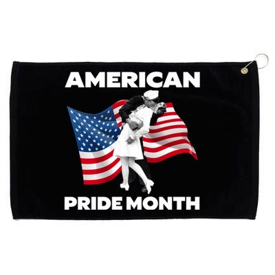 Patriotic American Pride Month Classic Wwii Soldier Kissing Nurse Grommeted Golf Towel