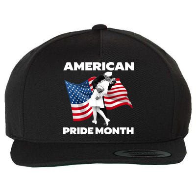 Patriotic American Pride Month Classic Wwii Soldier Kissing Nurse Wool Snapback Cap