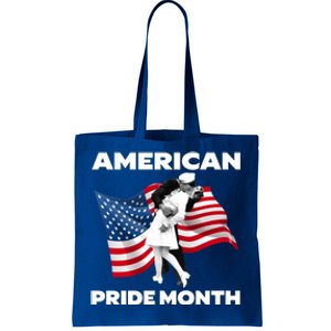 Patriotic American Pride Month Classic Wwii Soldier Kissing Nurse Tote Bag