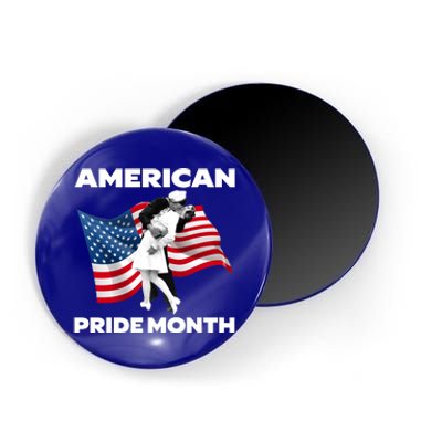 Patriotic American Pride Month Classic Wwii Soldier Kissing Nurse Magnet