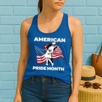 Patriotic American Pride Month Classic Wwii Soldier Kissing Nurse Womens Tank Top